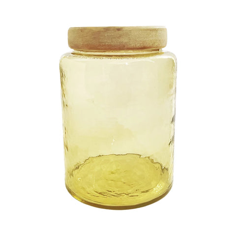 Hammered Glass Jar