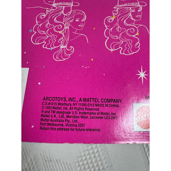 Barbie Magic Change Hair Pretty Cowgirl Accessory Set 1993 Mattel 68090 NIB