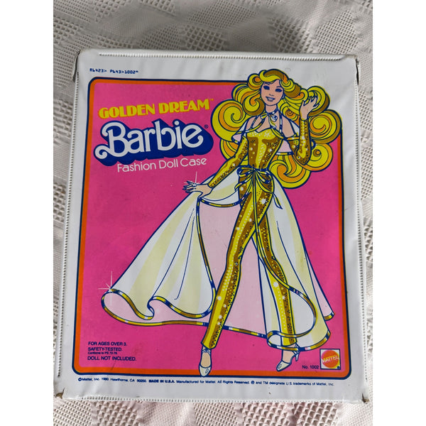 Golden Dream Barbie Fashion Doll Case by Mattel 1980 Vintage Storage Box