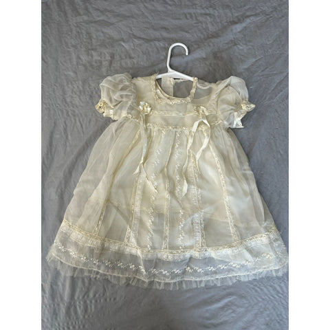 Baby Girl Off White Dress with under dress