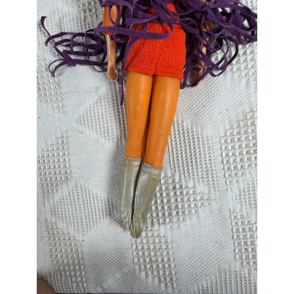 Vintage 1971 Live Action PJ Doll Friend of Barbie TNT Bendable Legs Fringe Lashes