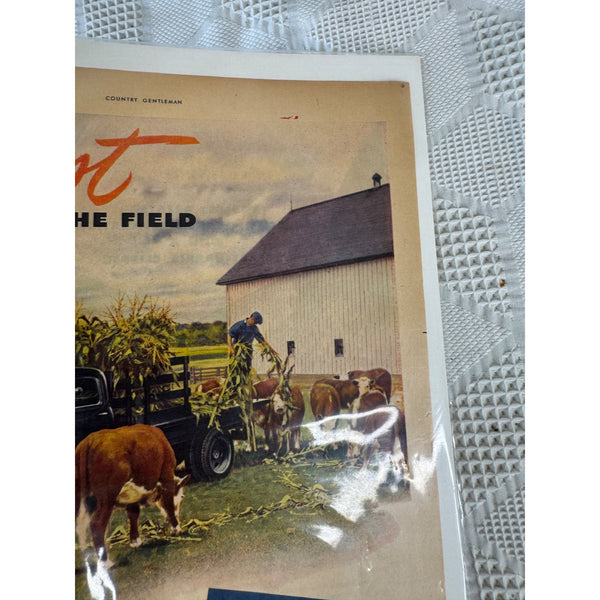 Vintage 1949 GMC Trucks Magazine Advertisement Ephemera Finest In The Field Farm