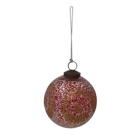 3" Round Mercury Glass Ball Ornament