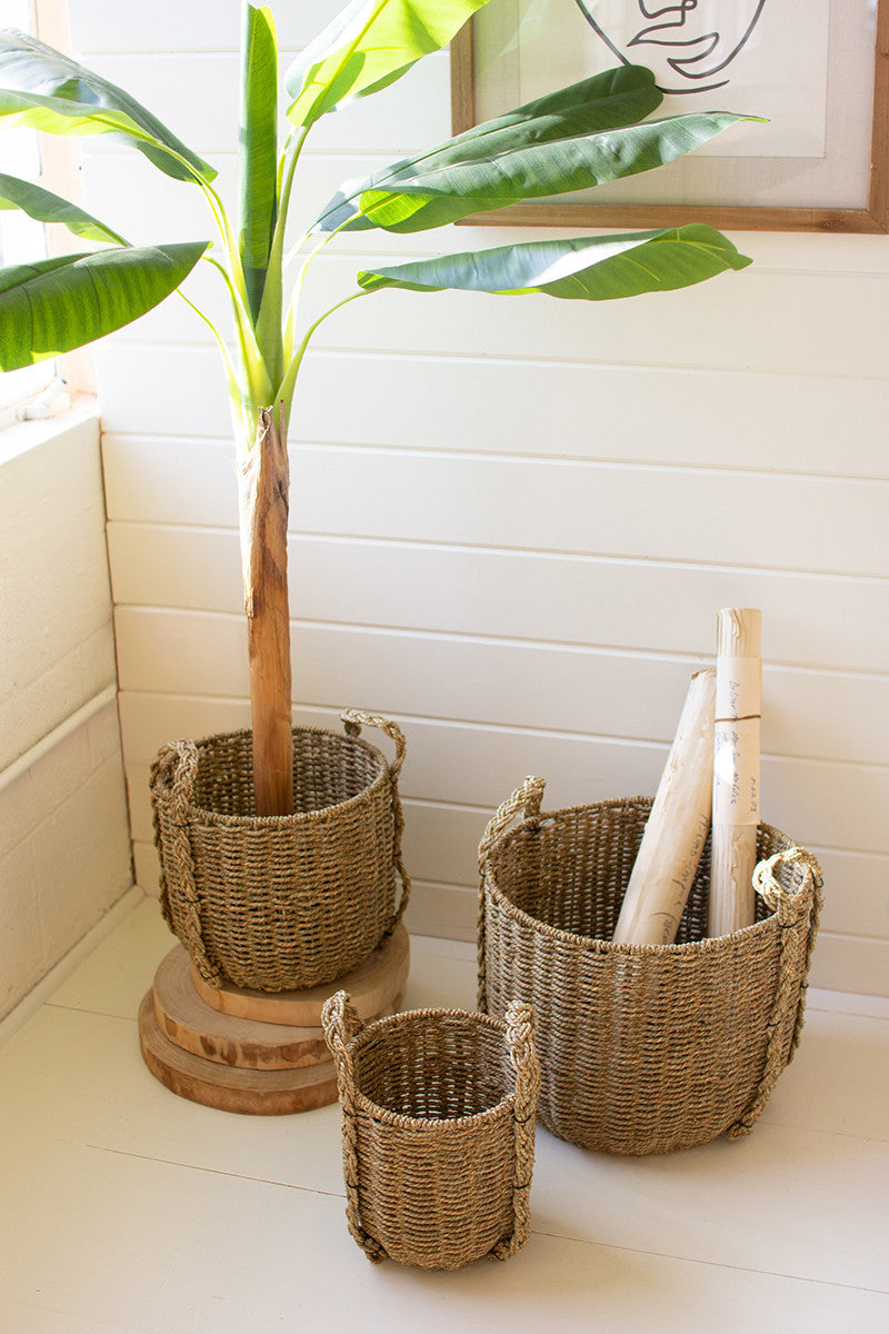 Seagrass Baskets with Handles