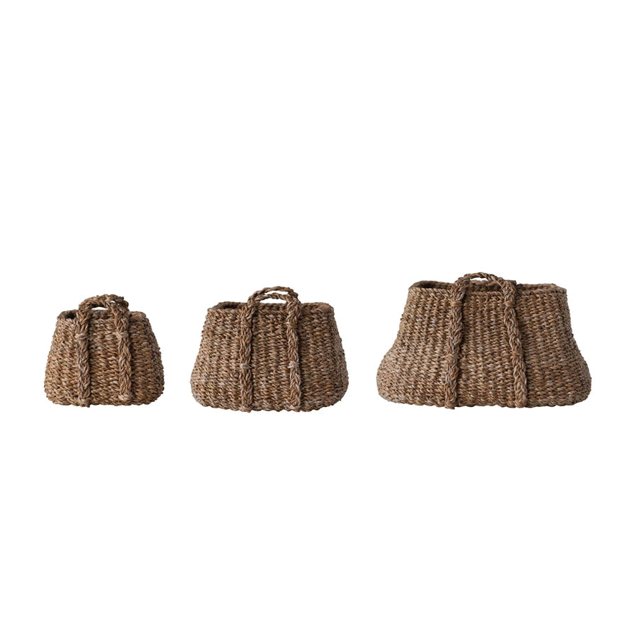 Woven Seagrass Basket with Handle
