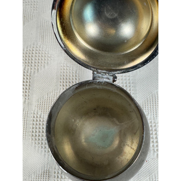 Vintage Ornate Silver Plated Tea Set Includes Teapot Sugar Bowl and Creamer 1940s