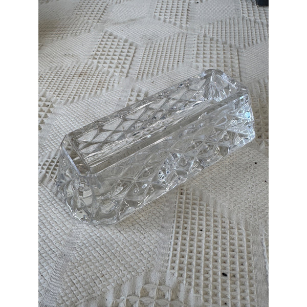 Waterford Crystal Business Card Holder Elegant Desk Accessory Clear Glass