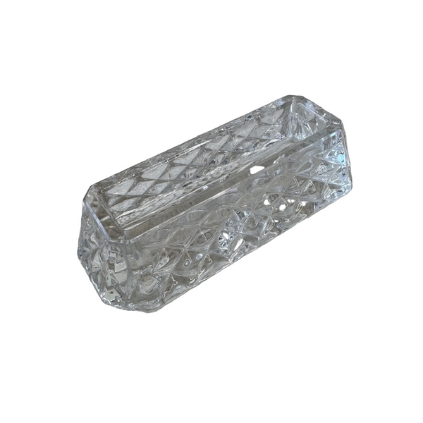 Waterford Crystal Business Card Holder Elegant Desk Accessory Clear Glass 