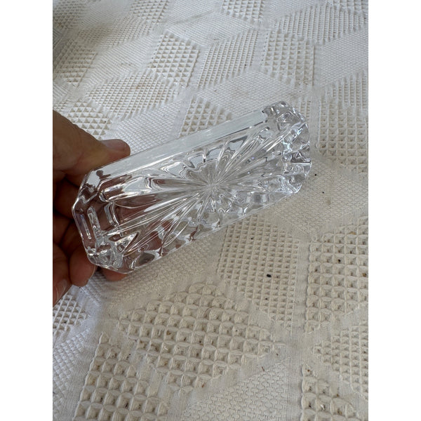 Waterford Crystal Business Card Holder Elegant Desk Accessory Clear Glass