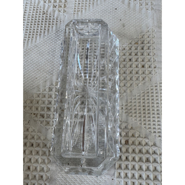 Waterford Crystal Business Card Holder Elegant Desk Accessory Clear Glass