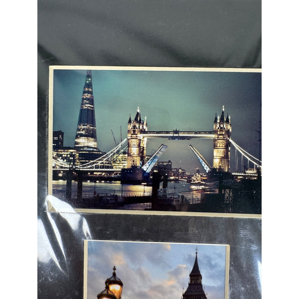 London Photo Collage 3 Matted Images Tower Bridge Big Ben St Pauls Cathedral NEW