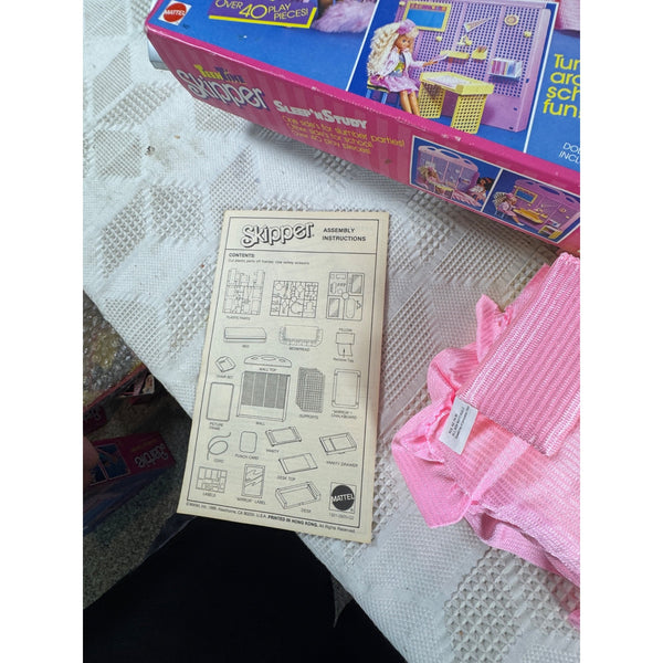 Teen Time Skipper Sleep N Study Playset w Accessories 1988 Mattel Vintage Barbie
