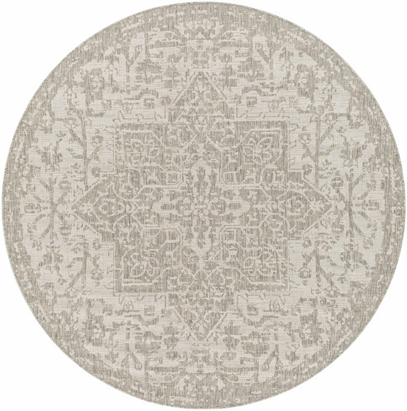 Beige Kilmacolm Outdoor Rug round