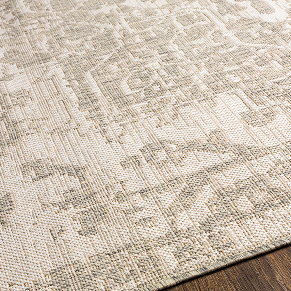 Beige Kilmacolm Outdoor Rug edge