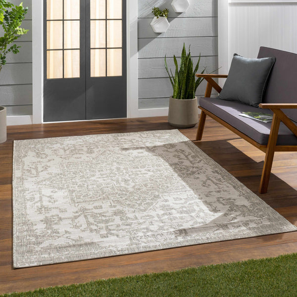 Beige Kilmacolm Outdoor Rug porch