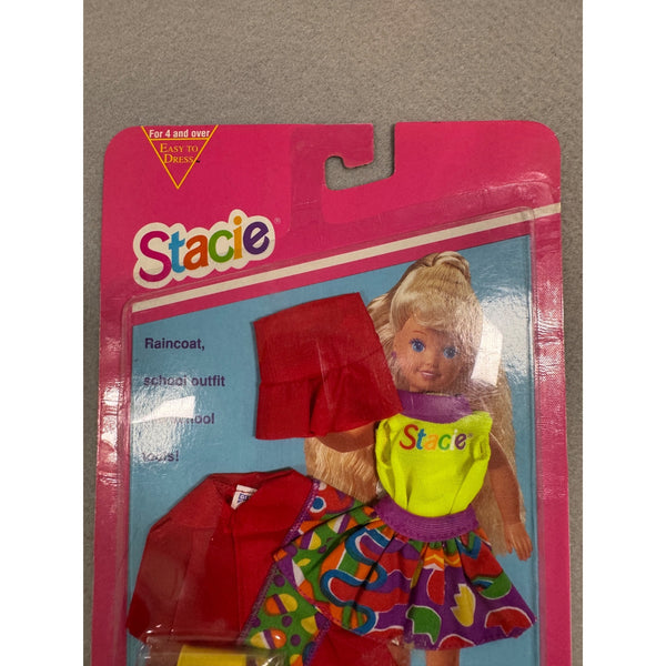 Stacie Feeling Fun Fashions Doll School Outfit Raincoat Accessories Vintage NWB