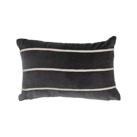 14" x 9" Cotton Velvet Lumbar Pillow
