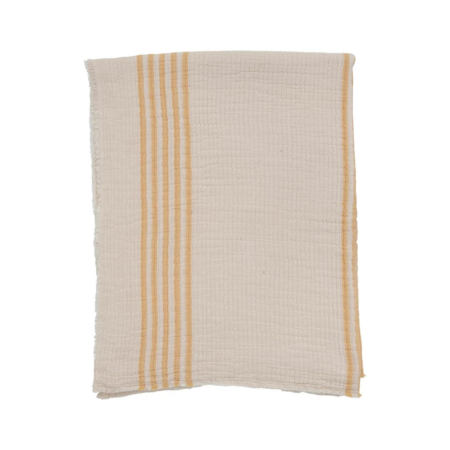 Cotton Double Cloth Stitched Throw