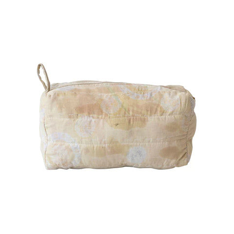 Vintage Cotton Kantha Quilted Zip Pouch