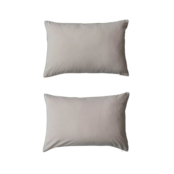 24"L x 16"H Cotton Chenille Distressed Print Lumbar Pillow back