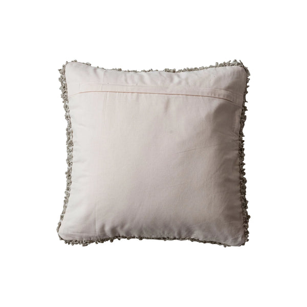 20" Square Woven Cotton Blend Bouclé Pillow