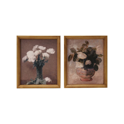 Wood Framed Vintage Reproduction Wall Décor