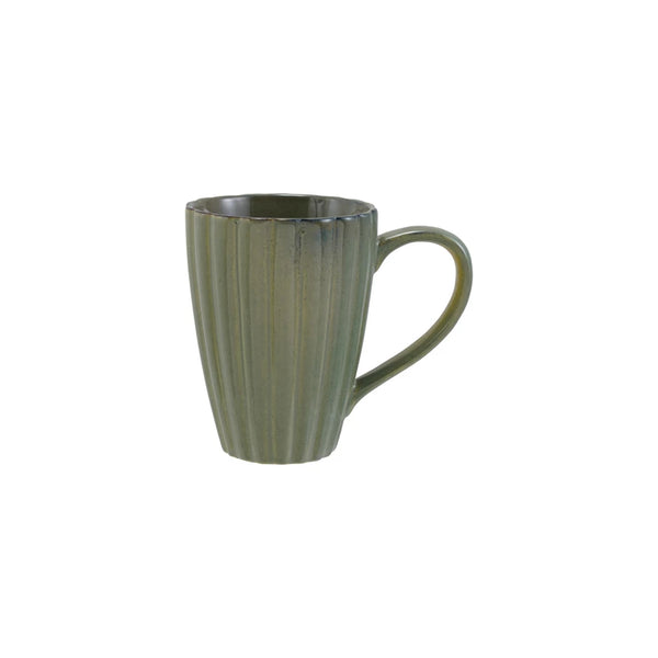 14 oz. Stoneware Ribbed Mug