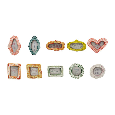 Hand-Painted Stoneware Mini Photo Frame Magnet