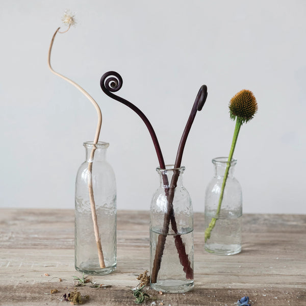 Hand-Blown Glass Bottle Vase