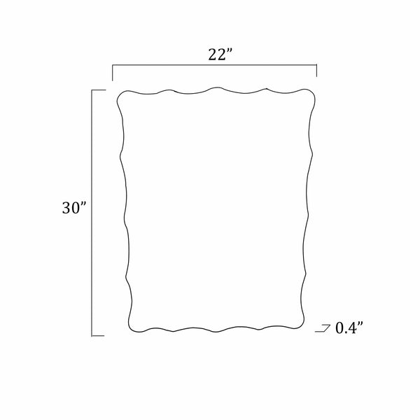 Daveluyville scalloped Mirror 30 inches x 22 inches
