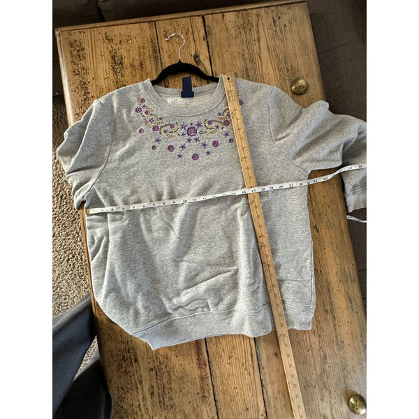 Vintage Basic Edition Womens Gray Sweatshirt