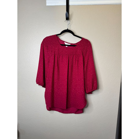 Lauren Conrad Womens Red Blouse