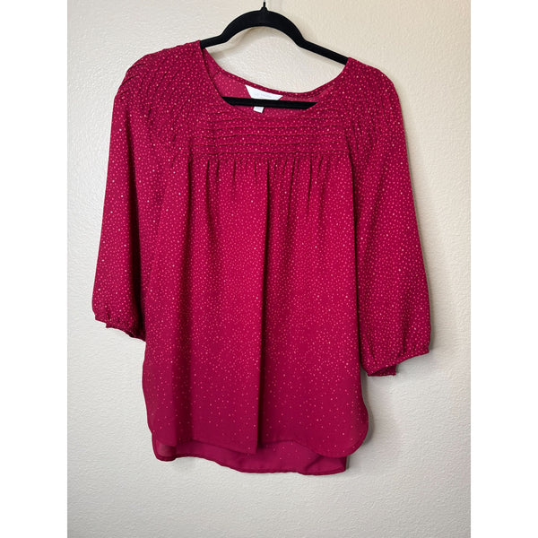 Lauren Conrad Womens Red Blouse