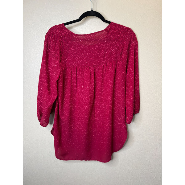 Lauren Conrad Womens Red Blouse