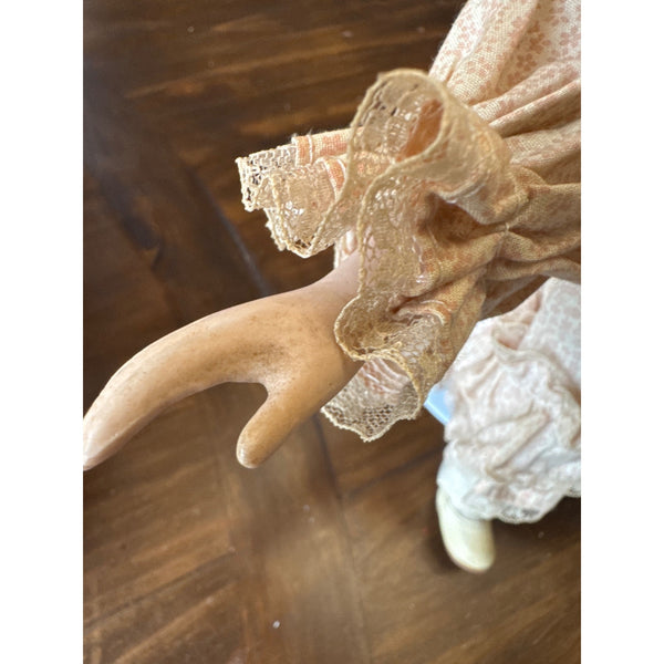 Vintage Porcelain Doll with Blonde Hair