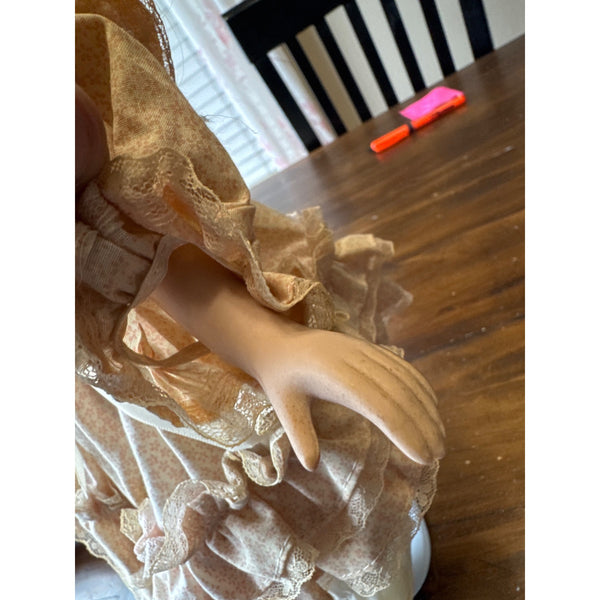 Vintage Porcelain Doll with Blonde Hair