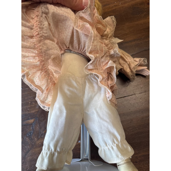 Vintage Porcelain Doll with Blonde Hair