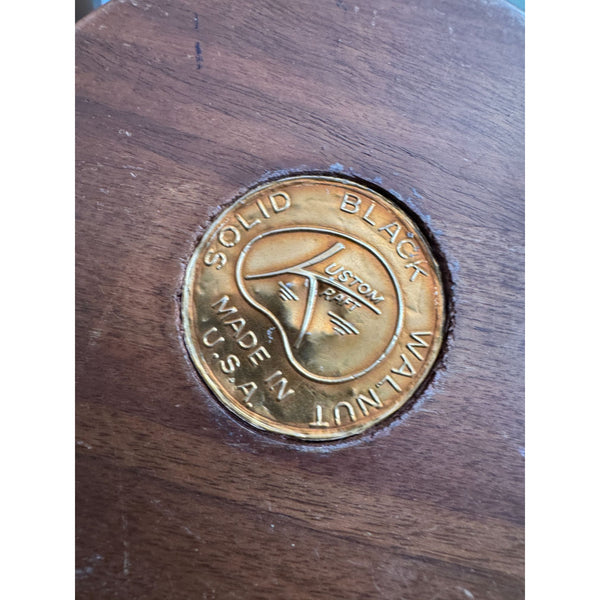 Solid Vintage Large Black Walnut Pentagonal Wooden Bowl Made In USA