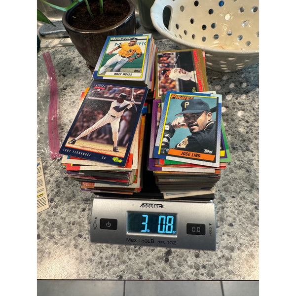 Bulk 3lb Lot Baseball Trading Cards 1990 and Newer Mixed Teams Players Makers