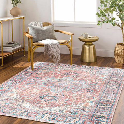 Evony Washable Area Rug classic traditional