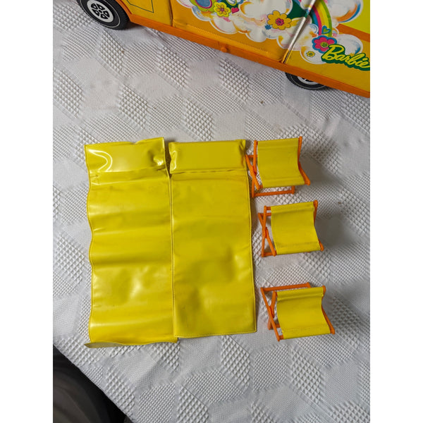 Vintage 1970 Mattel Barbie Country Camper with Accessories Retro RV Playset