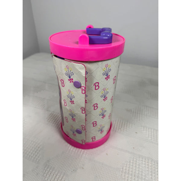 Barbie Accessory Case Pair Vintage 1993 Storage Cylinder Shelves Drawers Mattel