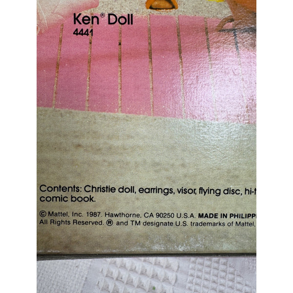 California Christie Barbie Doll Mattel Vintage 1987 Retro Tropical 4443 NIB
