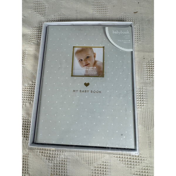 Little Blossoms Baby Memory Book by Pearhead Gray Polka Dot Keepsake NIB