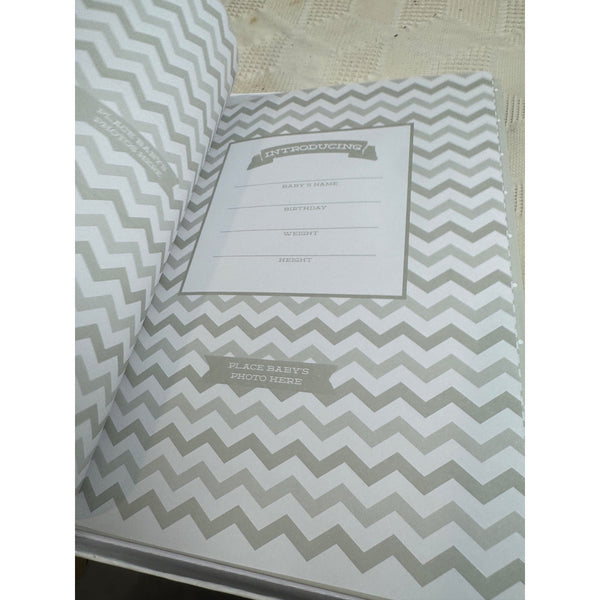 Little Blossoms Baby Memory Book by Pearhead Gray Polka Dot Keepsake NIB