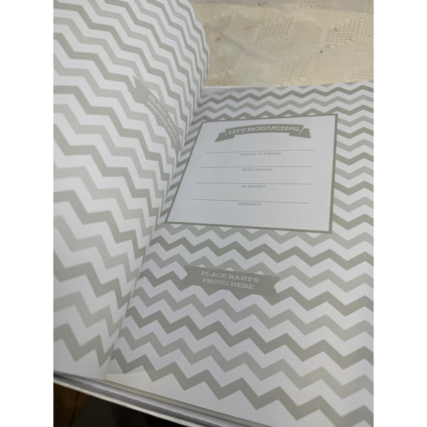 Little Blossoms Baby Memory Book by Pearhead Gray Polka Dot Keepsake NIB