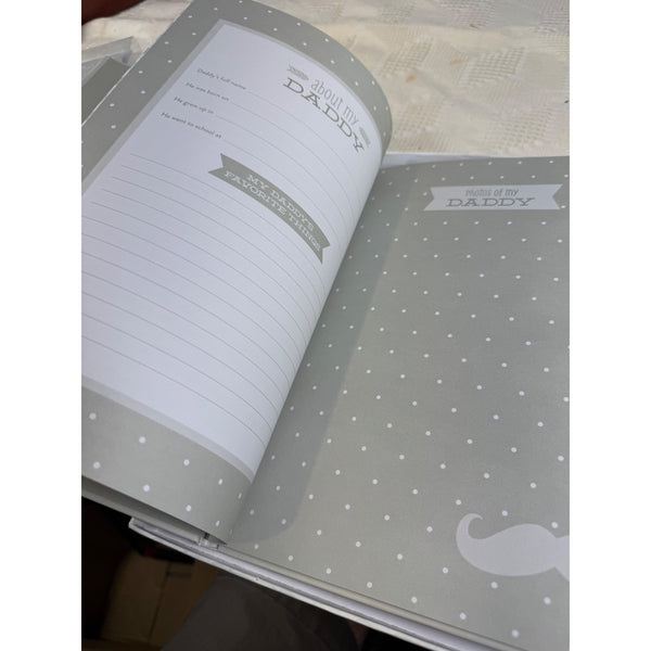 Little Blossoms Baby Memory Book by Pearhead Gray Polka Dot Keepsake NIB