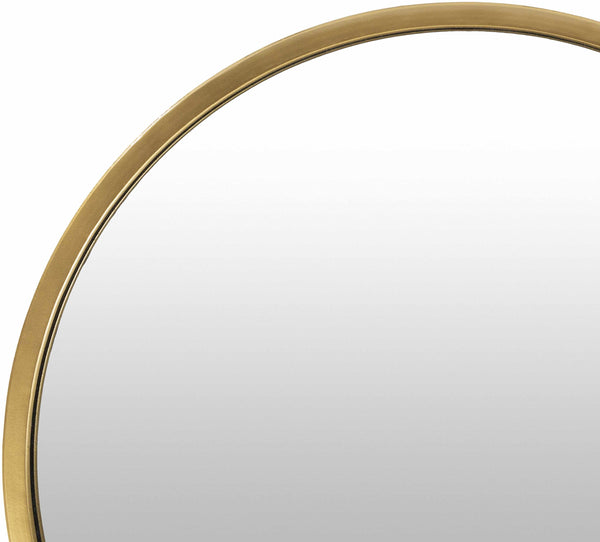 Guinda Round Gold Framed Wall Mirror gold tone frame