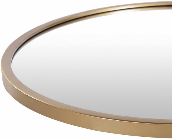 Guinda Round Gold Framed Wall Mirror side detail