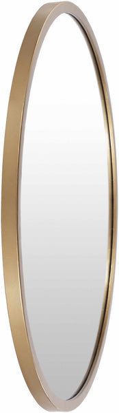 Guinda Round Gold Framed Wall Mirror angle detail